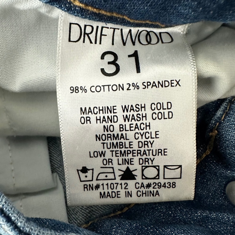 Driftwood Jackie High Rise Floral Embroidered Skinny Jeans Medium Wash 31x27 - Picture 9 of 9